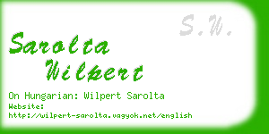 sarolta wilpert business card